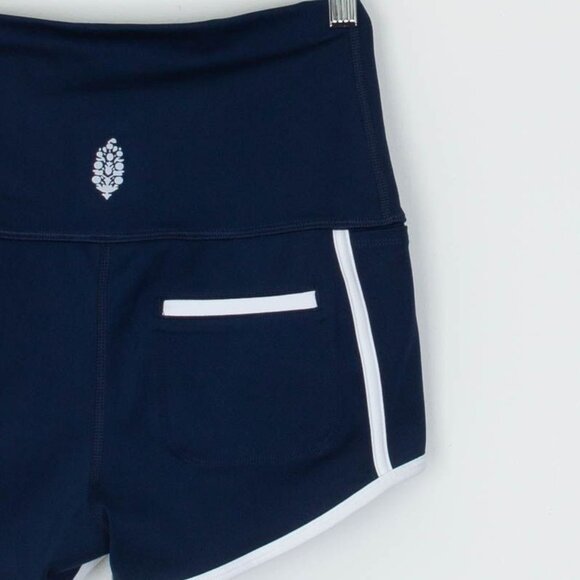 Free People Movement Womens Island Time Fitted Shorts Size L Blue Athletic Gym - Picture 6 of 8